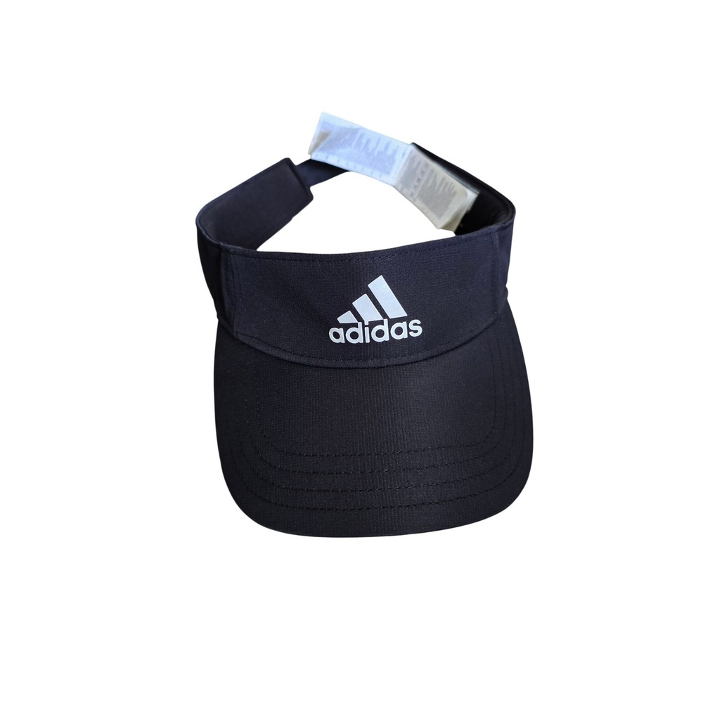 Adidas Black Visor‎ One Size Fits Most Women Sport Tennis Golf Sun Hat OSFM